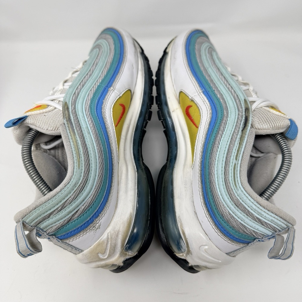 Nike Air Max 97 Spring Floral Mens 11 Shoes Laser Blue Teal Siren Red DQ7644-100 - Picture 6 of 10